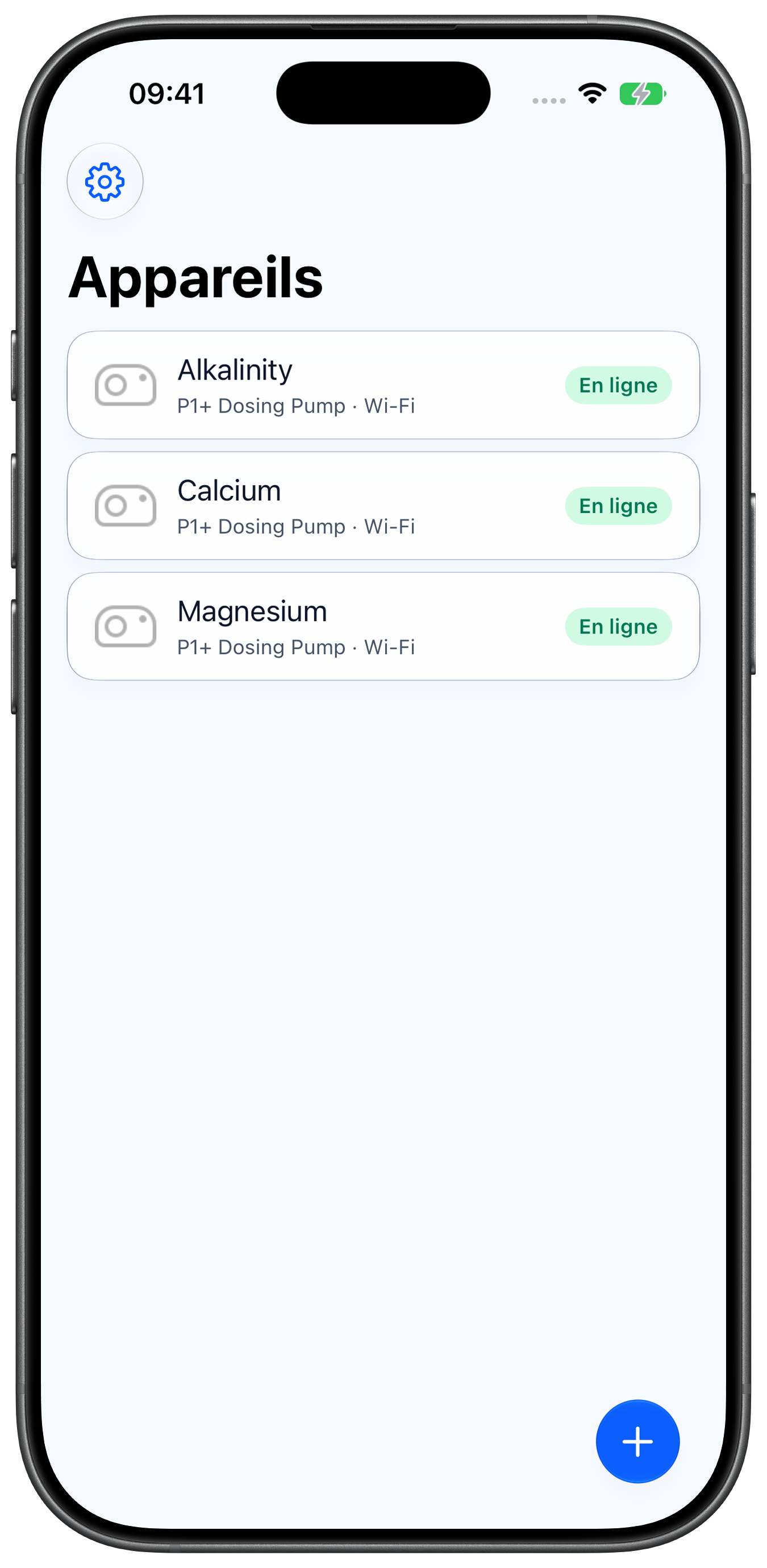 Liste des appareils Rheon sur un iPhone 17